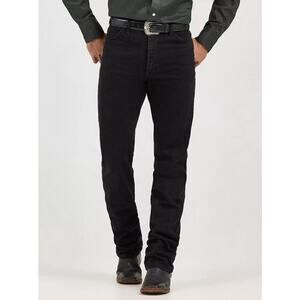 WRANGLER Men's Cowboy Cut Original Fit Jean Size 33x30 In Black